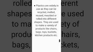 What are Plastics Class 8 Science [upl. by Ihtac]