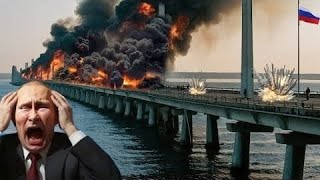 CRIMEA BRIDGE GONE FOREVER Ukrainian F16 fighter jets burn 1 million tons of Russian munitions [upl. by Behre25]