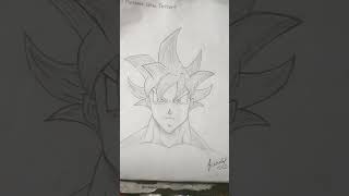 Goku Ultra Mastered instinct sketch by Parnika sketchdrawingbyparnikagokushorts [upl. by Alimhaj940]