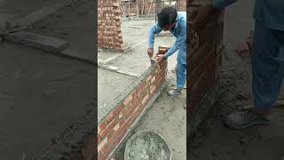 4½quot Brick laying  construction engineering viraralshorts hits ideas house ytshorts masonry [upl. by Jessie]