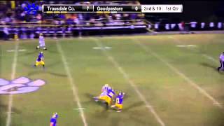 Trousdale Countys WR Kyle Blackwell with the 35 yard reception [upl. by Akiemehs]