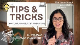 Tips for SDE1 interviews  IIIT Hyderabad  Placement Roadmap [upl. by Etheline360]