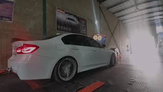 BMW F30 320d B47 Downpipe  Dyno Run [upl. by Lletnahs]