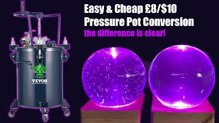 BARGAIN Resin Pressure Pot Conversion Vevor Paint Pot Hack [upl. by Yliab]