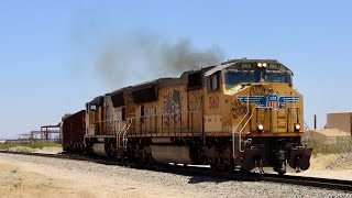 Endless BNSFUP Trains At Mojave CA 7124 PostDerailment Action [upl. by Locklin]