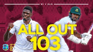 Six Ducks 🦆  All Out For 103 IN FULL  West Indies v Bangladesh 2022 [upl. by Rodgers]