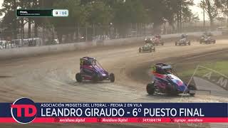 Midgets del Litoral  Leandro Giraudo  6° Puesto en la final [upl. by Vachill]