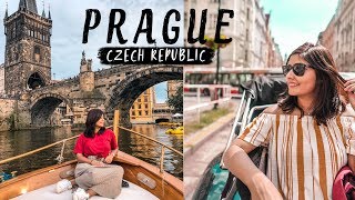 EXPLORING PRAGUE IN A DAY  Vintage Car Ride Beer Spa Boat Ride  Czech Republic Vlog 1 [upl. by Aiselad]