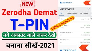 t pin kaise banaye zerodha  how to generate tpin in zerodha  tpin zerodha  tpin zerodha kite [upl. by Bryan]