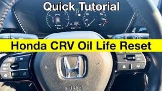 2023  2024 Honda CRV Oil Life Reset  Maintenance Reminder Reset [upl. by Irianat]