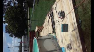 my pallet diy pool deck for free [upl. by Georgianne223]