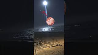 2023 Hunters Moon TimeLapse w Jupiter in tow Main Beach East Hampton timelapse moon hamptons [upl. by Yeldoow640]