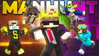 Minecraft Manhunt Speedrunner vs 3 Hunters [upl. by Dorice404]