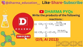 Write the products of the following reactions i CH3COCH3 ZnHg Con HCl to gives [upl. by Nanfa381]