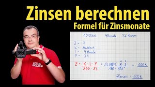 Zinsen berechnen  KIPFormel  Formel für Zinsmonate  Lehrerschmidt [upl. by Nnylrats397]