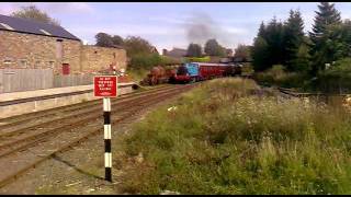 Caledonian Railway  Barclay 2107 Harlaxton arriving at Brechin on 4911 [upl. by Nylynnej]