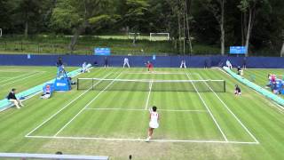 Monica Puig vs Kimiko DateKrumm LIVE at the Aegon Classic 2014 [upl. by Anilef]