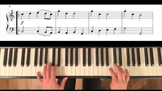 Entrée in A minor Anonymous RCM level 2 Easy piano tutorialpractice aid with full score [upl. by Zingg]