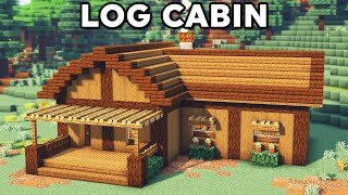 Minecraft Log Cabin Tutorial How to Build [upl. by Novia29]