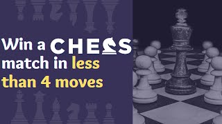 Checkmate in Under 4 Moves WORLD RECORD Learnchess chessforbeginners [upl. by Aneetak]