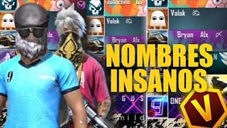 MÁS DE 100 NOMBRES UNICOS PARA QUE USES en FREE FIRE 🔥 NOMBRES INSANOS BRASILEÑOS PARA FREE FIRE👹 [upl. by Essined]