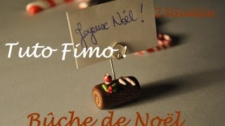 Tuto Fimo Noël  La bûche de Noël [upl. by Sellers]