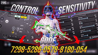 NEW UPDATE 290  BEST SENSITIVITY CODE  CONTROL SETTINGS PUBG MOBILEBGMI [upl. by Ebbarta]