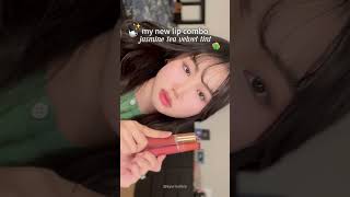 red velvet lip combo like kpop idols 🍓 kbeauty kpop koreanmakeup makeup douyin shorts korean [upl. by Asyram105]