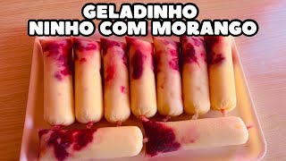 SEUS CLIENTES VÃO AMAR 🥰  GELADINHO NINHO COM MORANGO [upl. by Asfah]