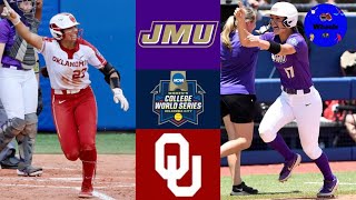 James Madison v 1 Oklahoma  Women’s College World Series Game 1  2021 College Softball Highlights [upl. by Etnovaj]