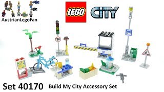 Lego City 40170 Build My City Accessory Set  Lego Speed Build Review [upl. by Eldnik699]