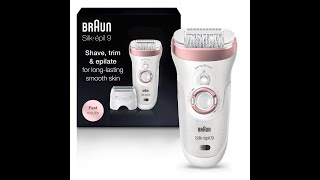 Epilator for Wome Braun Epilator Silk épil 9 9 720 Hair Removal Device 3 in 1 Epilate Shave or Tr [upl. by Yetsirhc]