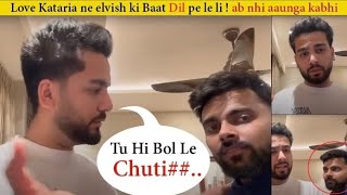 SHOCKING😳 love kataria end friendship to elvish yadav Love kataria left from elvish yadav qna video [upl. by Chaddie853]