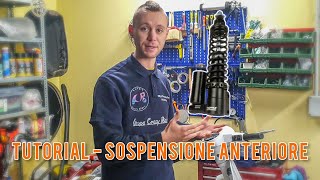 Vespa Tutorial  Sostituzione SOSPENSIONE ANTERIORE [upl. by Elyagiba]