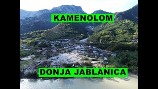 Pogled iz zrakaKamenolom Donja Jablanica Nekoliko potoka se spojilo u kamenolomu  4K dron [upl. by Nilesoy]