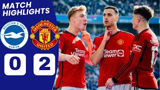 Man United vs Brighton HIGHLIGHTS 02 Dalot goal Hojlund goal vs Brighton [upl. by Hermy]