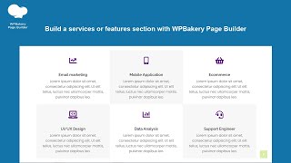 How to Build a Services or features section with WPBakery Page Builder [upl. by Idonah618]