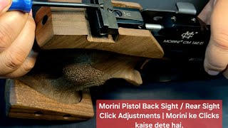 Morini Pistol Back Sight  Rear Sight Click Adjustments  Morini ke Clicks kaise dete hai pistol [upl. by Naeerb]