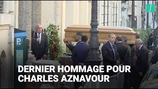 Dernier hommage à Charles Aznavour à léglise arménienne à Paris [upl. by Yssim]