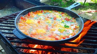 Израильская Яичница шакшука на сковороде Рецепт яишницы от и мясо и рыба [upl. by Vinna298]