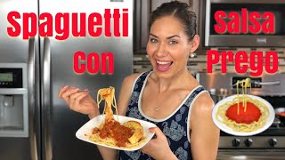 Como Hacer Spaguetti con Salsa Prego  Carne de Pavo Riquísima [upl. by Flossie632]