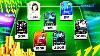 FIFA 22 SQUAD BUILDER 50K 150K 200K 300K 500K 1M 12M 15M 2M HYBRID SQUAD BUILDERS [upl. by Osgood465]