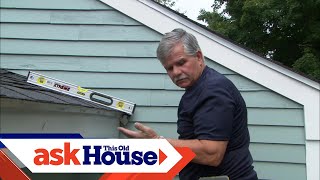 How to Install a Rain Gutter  Ask This Old House [upl. by Aicirtam]