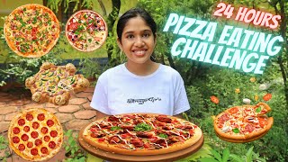 EATING ONLY PIZZA FOR 24 HOURS CHALLENGE  ഒരു ദിവസം മുഴുവന്‍ PIZZA മാത്രം  LIDIYA FRANCIS [upl. by Atik625]