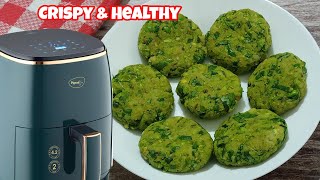 Airfryer Recipe Green Pea Cutlet  Cutlet Recipe in Airfryer  Matar Tikki Airfryer Sancks [upl. by Meil446]