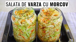 👍 Iarna scoți capacul și ai salata gata SALATĂ DE VARZĂ cu 🥕 morcov 🥕 și chimen la borcan [upl. by Landbert]