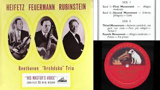 Beethoven Piano Trio No 7 quotArchdukequot  III Rubinstein Heifetz Feuermann [upl. by Leirbma768]