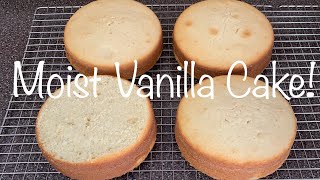 Moist Vanilla Cake Recipe [upl. by Rowell]