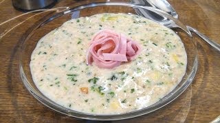 Haferflockensuppe mit Schinken und Kräuter  Rezept Video [upl. by Corell]