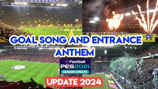 PES 2021 Sound Effect Goal Song and Entrance Anthem  New Update 2024 [upl. by Aarika]